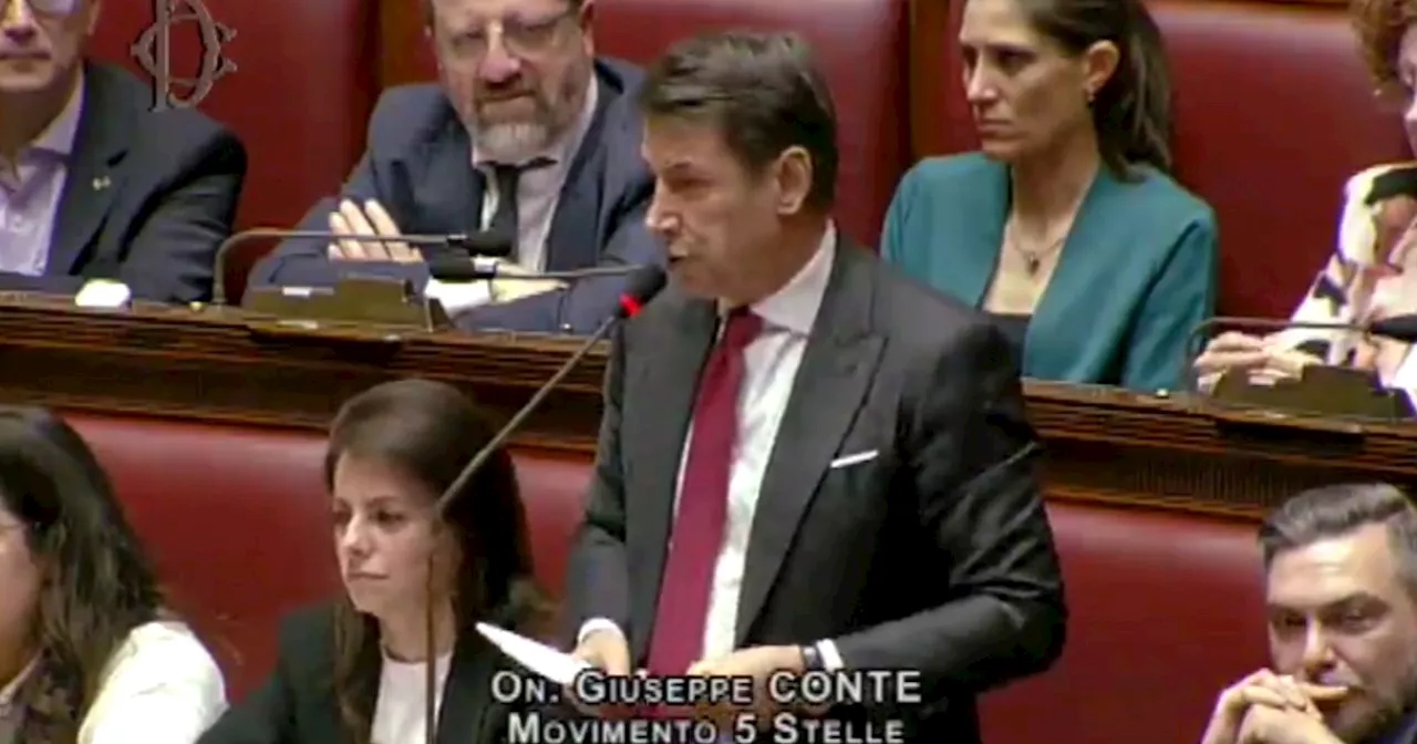 Conte attacca Meloni: 'Scappa dall'Aula, siamo diventati Paese dei balocchi dei criminali'