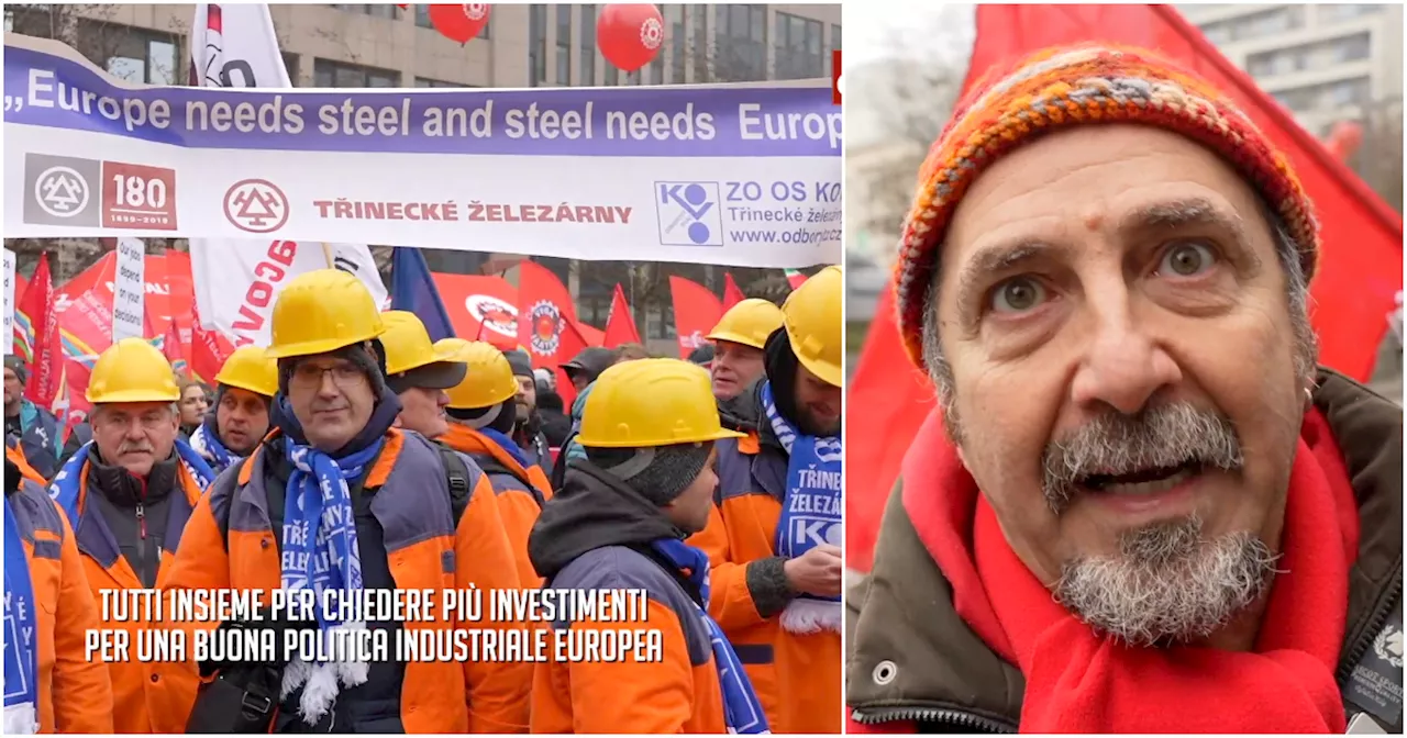 Crisi dell’industria, la protesta dei lavoratori di tutta Europea a Bruxelles: “Così non…