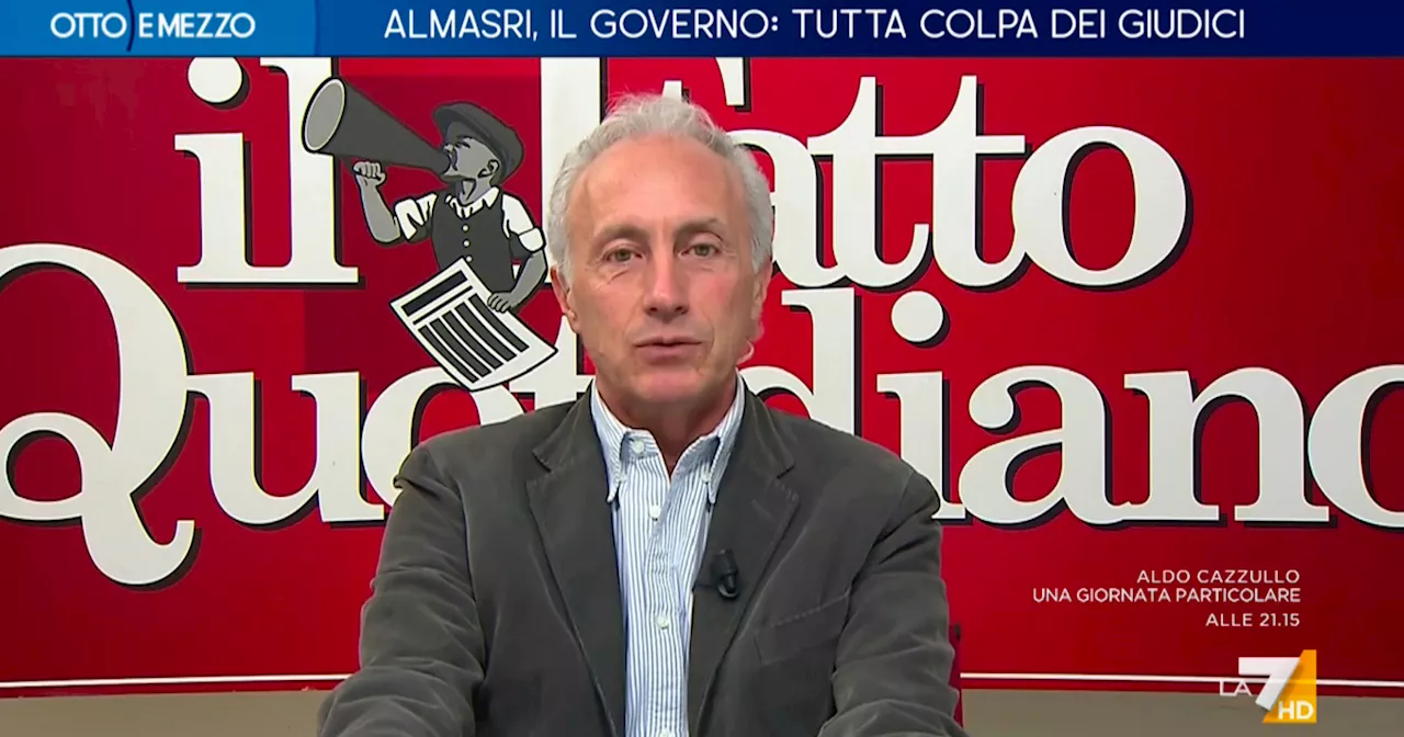 Travaglio critica l'informativa di Nordio e Piantedosi sul caso Almasri