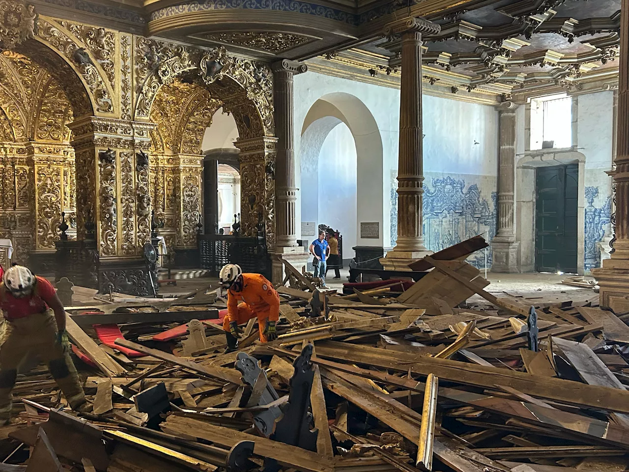 Desabamento na 'Igreja de Ouro' de Salvador causa morte de turista