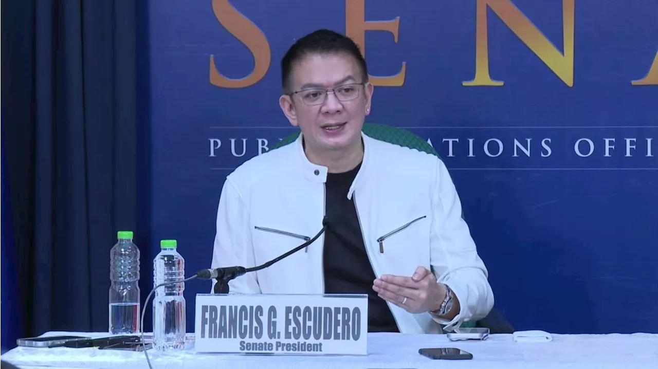 Escudero: No impeachment trial vs. Sara Duterte during session break