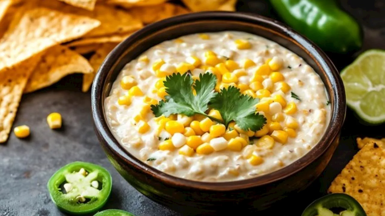 Dip de elote, crema y chile en polvo, está es la receta más fácil para comer durante el Super Bowl: VIDEO