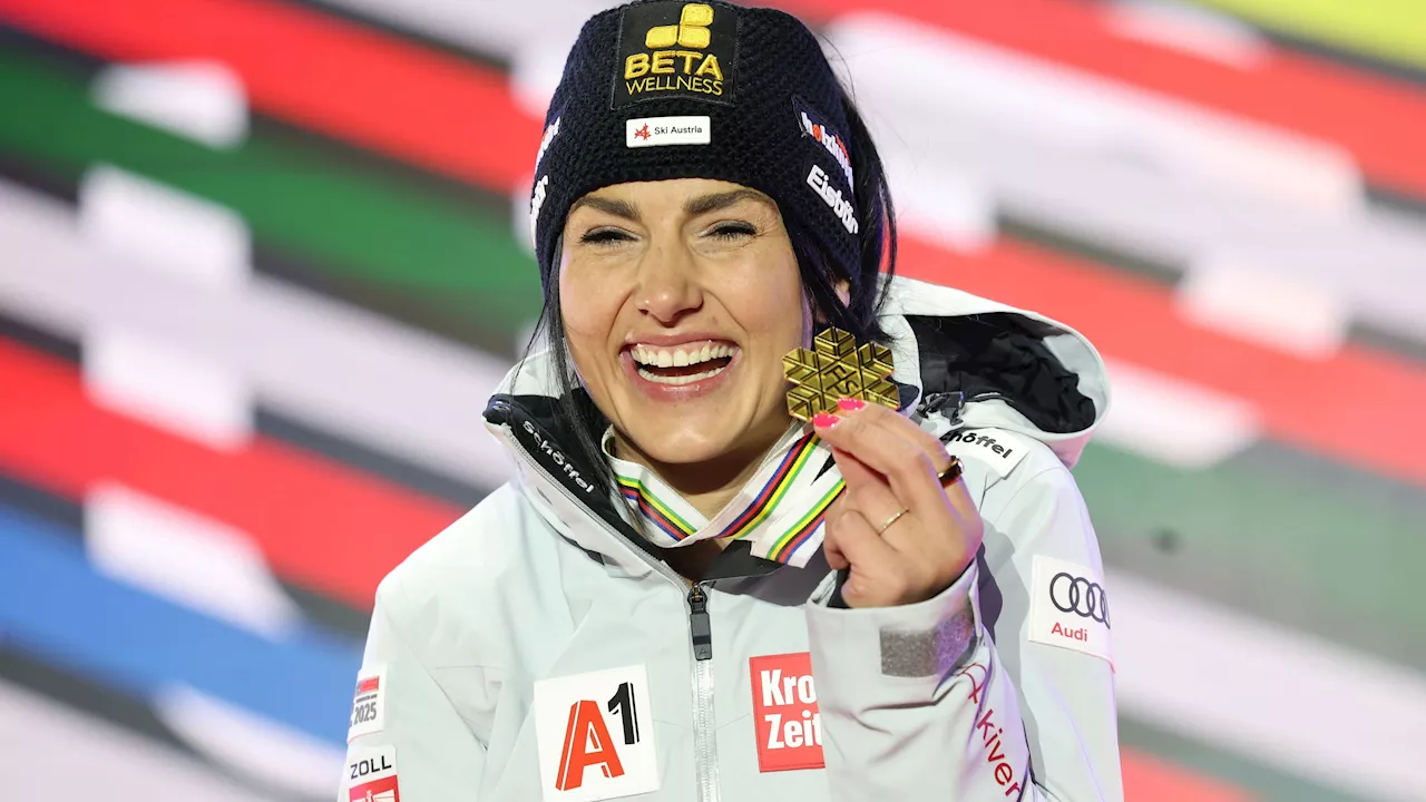 Stephanie Venier holt Super-G-Gold bei der Ski-WM in Saalbach