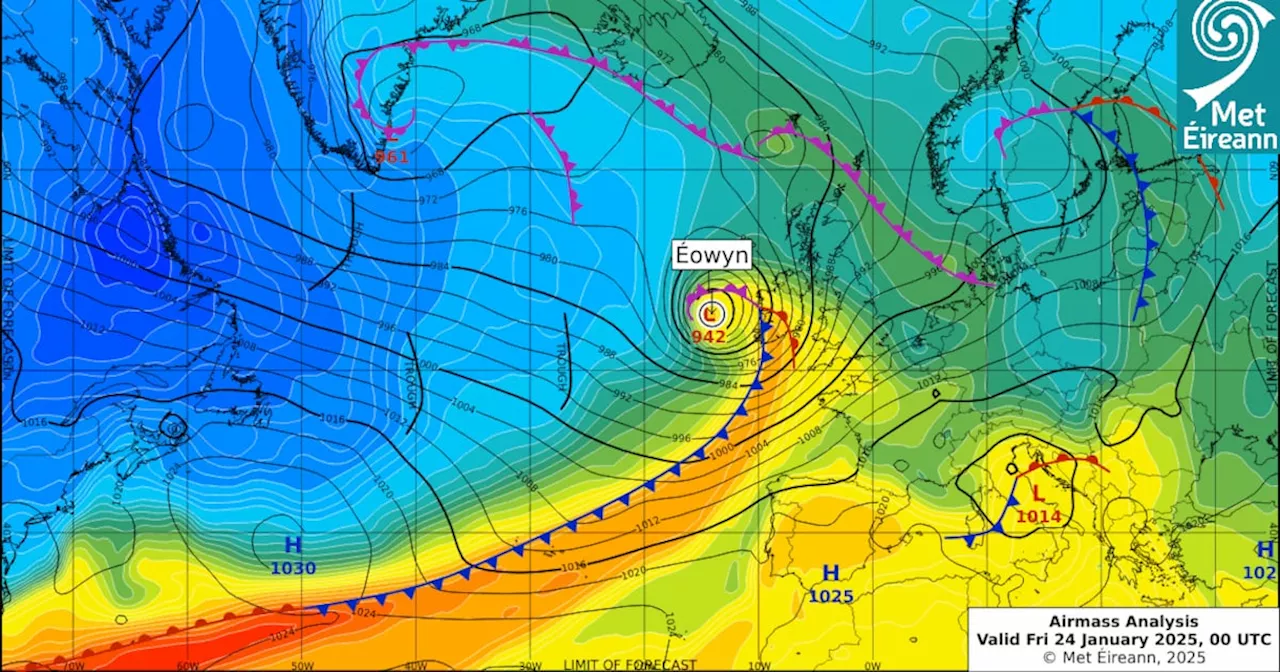 Storm Éowyn broke wind records at multiple locations amid hurricane-force speeds, Met Éireann confirms