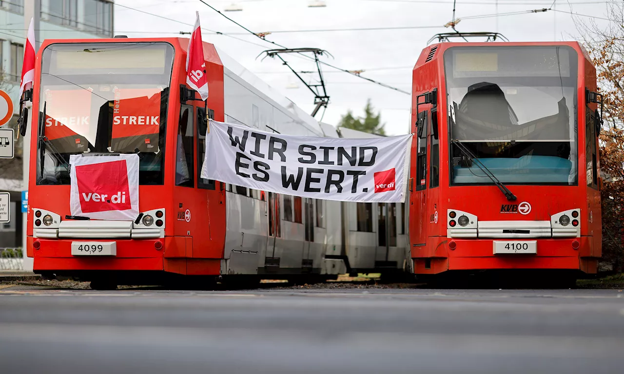 Warnstreik bei den Kölner Verkehrs-Betriebe (KVB)