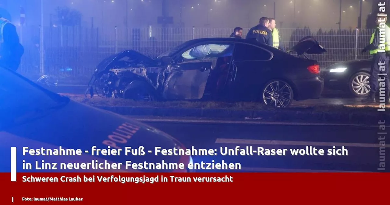  freier Fu� - Festnahme: Unfall-Raser wollte sich in Linz neuerlicher Festnahme entziehen