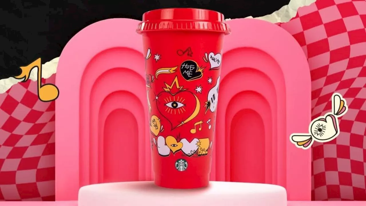 Starbucks lanza edición especial de vaso rojo para San Valentín