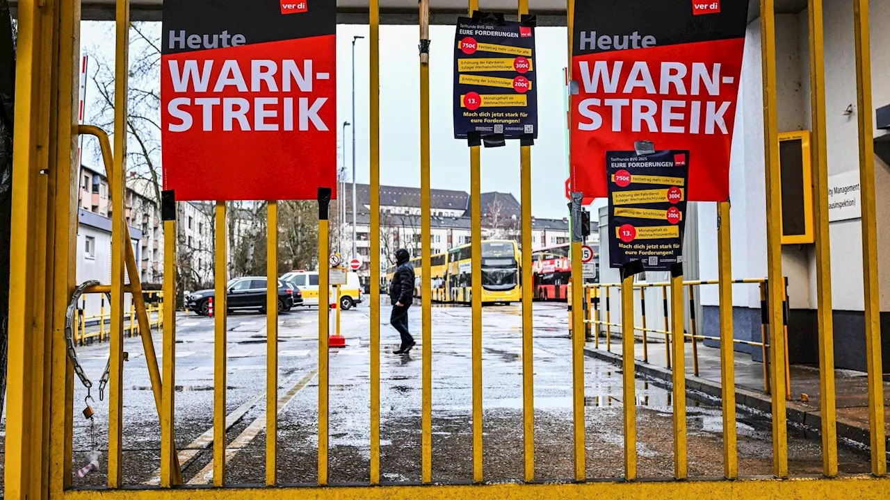 Warnstreik bei der BVG: Verdi ruft erneut zum ganztägigen Streik auf