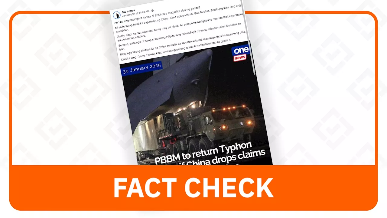 Fact Check: Filipino Soldiers Have Operated the US Typhon Missile System