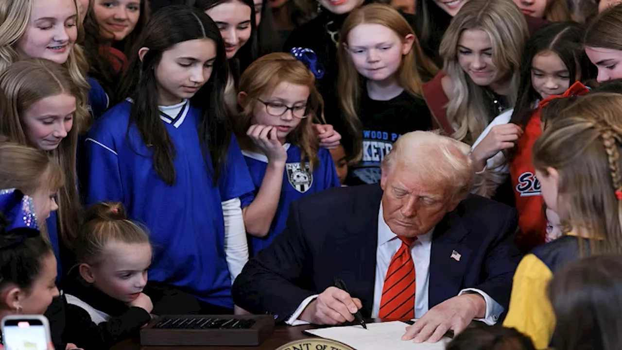 Trump Signs Executive Order Banning Transgender Girls and Women from Women's Sports