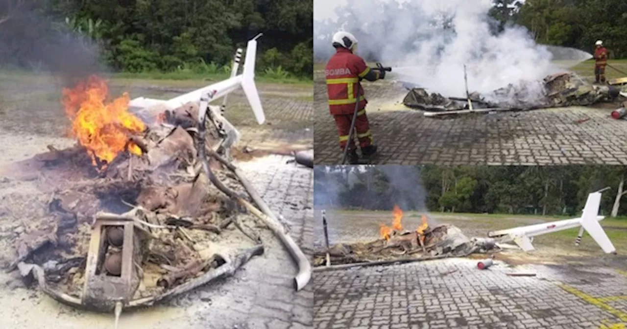 Transport Helicopter Catches Fire Upon Landing in Pahang, One Dead