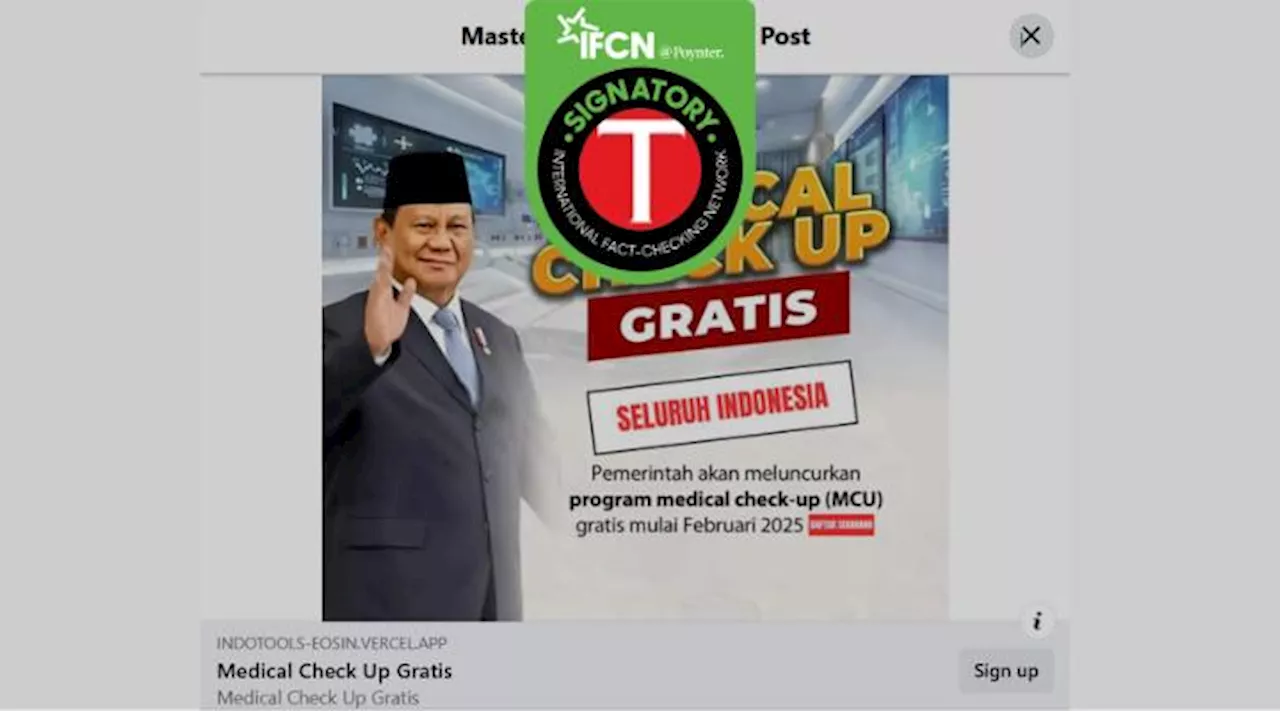 Waspada! Poster Pemeriksaan Kesehatan Gratis Palsu Beredar