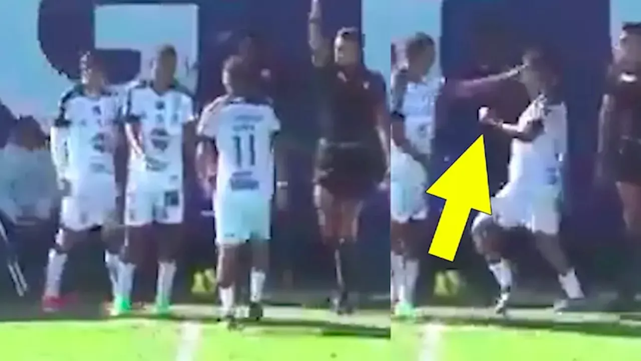 Alan Medina genera polémica tras negar saludo a compañero en partido de Sub-23