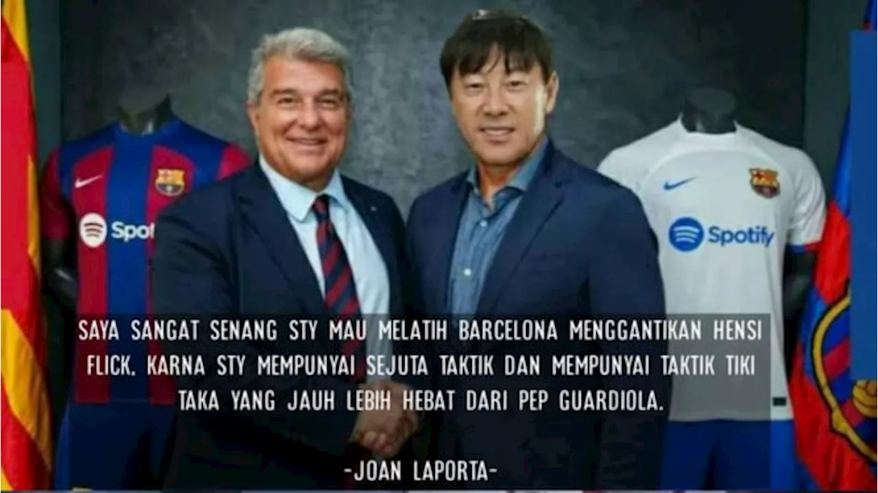 Cek Fakta: Shin Tae-yong Jadi Pelatih Barcelona Gantikan Hansi Flick