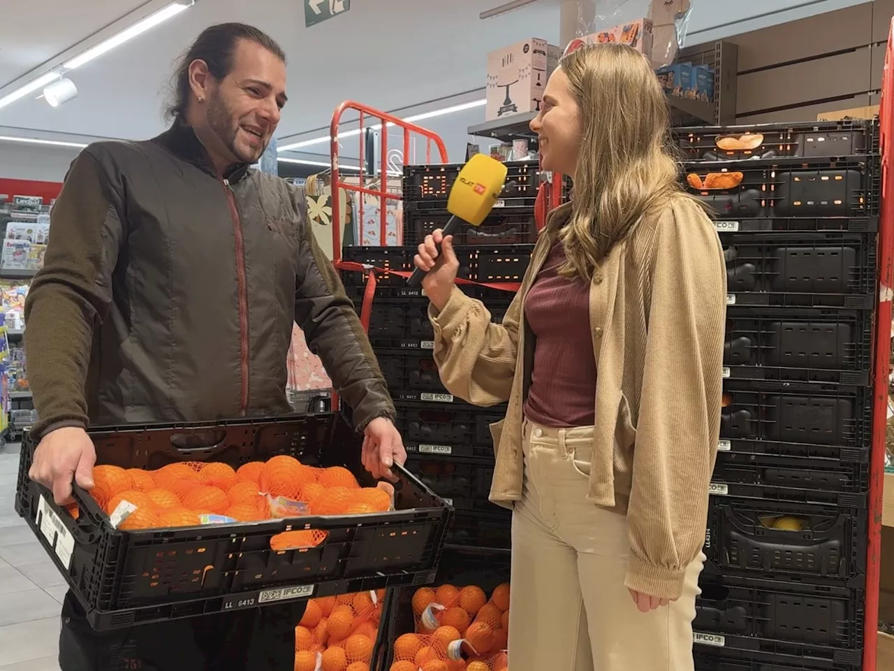 Spar-Filiale ist von Orangen-Flut überrascht