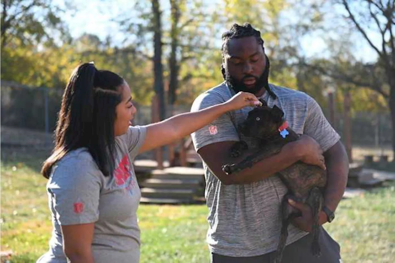 Kansas City Chiefs' Derrick Nnadi Trains Puppy for 'Puppy Bowl XXI'