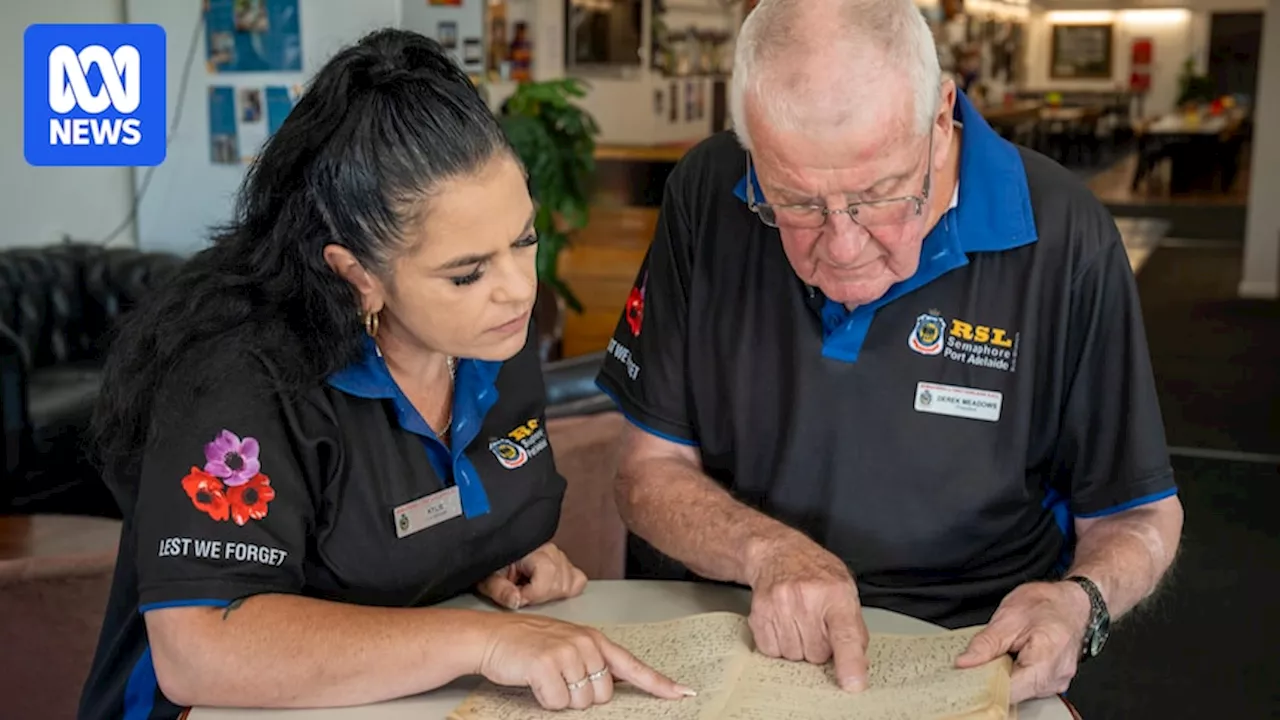 Adelaide RSL searches for origins of 121-year-old diary from WWI left on doorstep