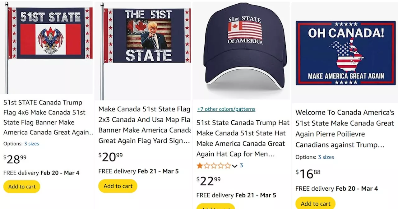 Amazon Sells Merchandise Referencing Trump's Canada Taunts