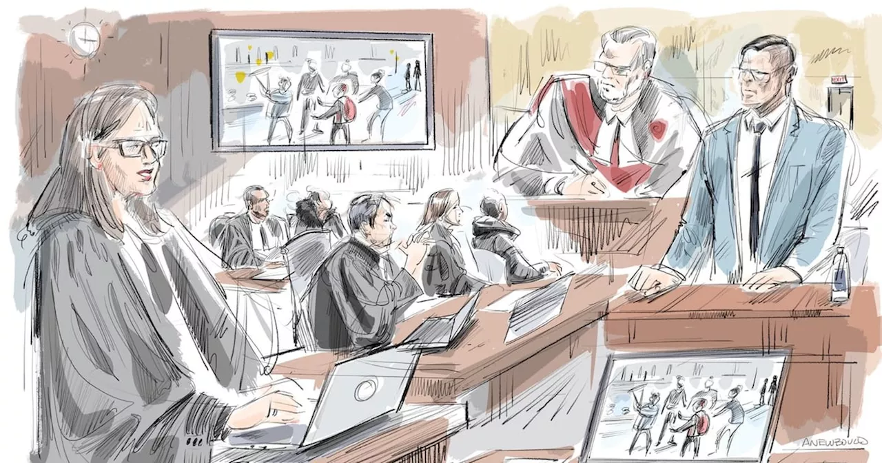 Courtroom Sketch Depicts Players in High-Profile Case