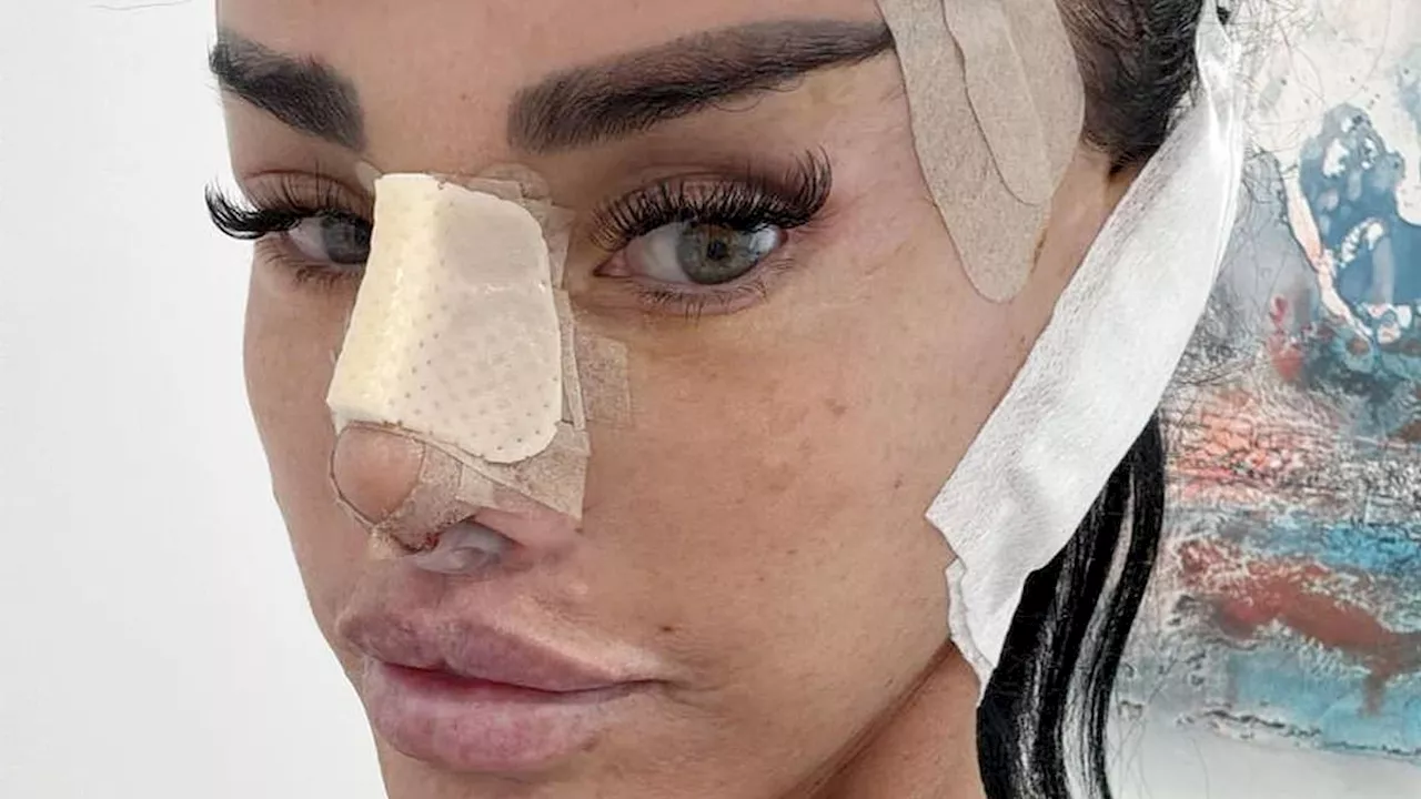 Katie Price shows off her new pinned back ears after jetting off to Turkey for more surgery