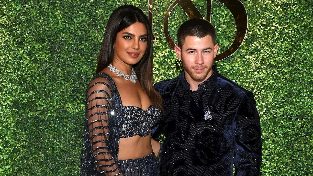 Priyanka Chopra Jonas Stuns in Blue Ensemble at Brother's Wedding