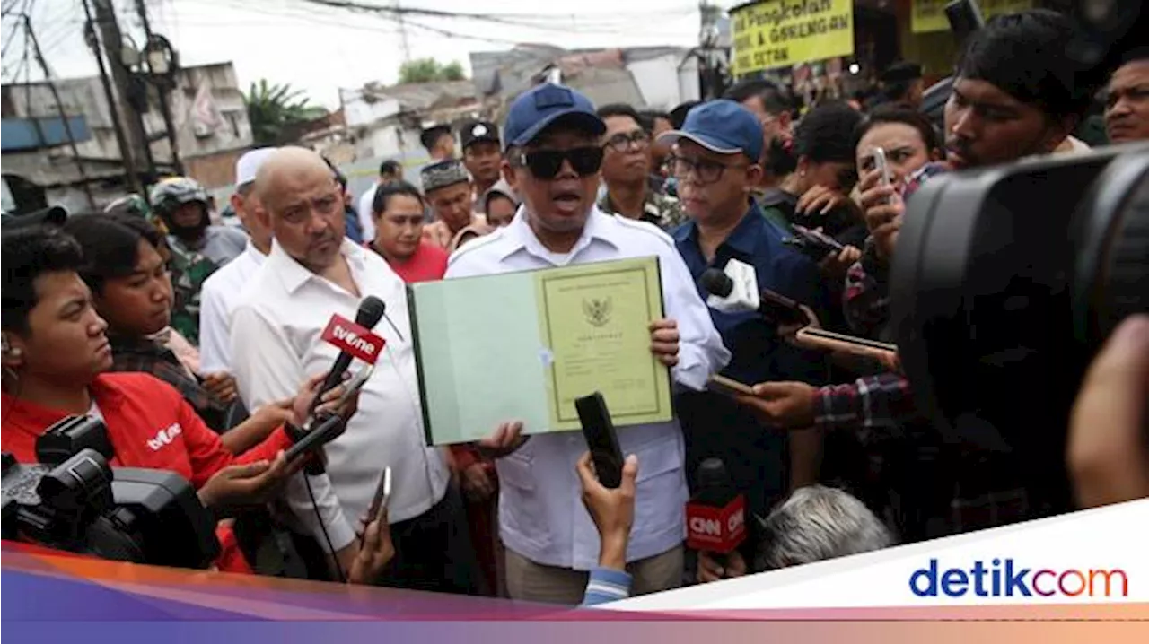 Menteri ATR/BPN Nusron Bantu Rp25 Juta Per Orang ke Pemilik Tanah yang Dirusak Penggusuran