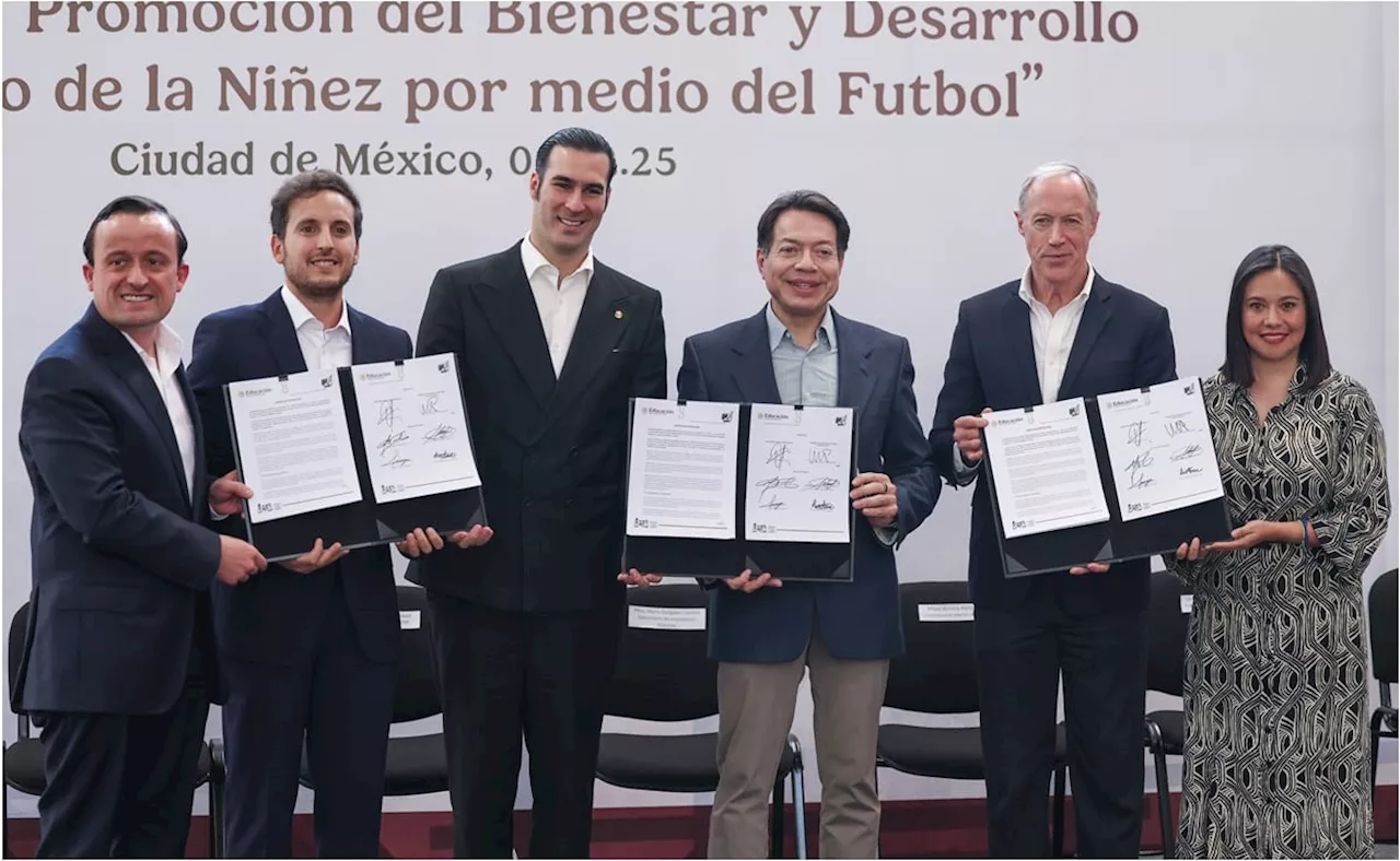 SEP y FMF firman carta de intención para promover hábitos saludables a través del futbol en escuelas