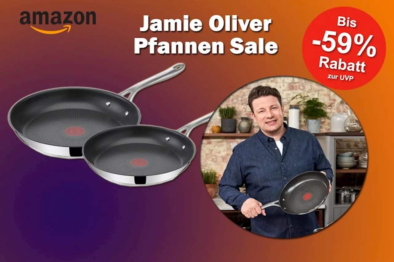 Jamie Oliver Pfannen im Amazon Sale: Knapp 78 Euro statt 189 Euro