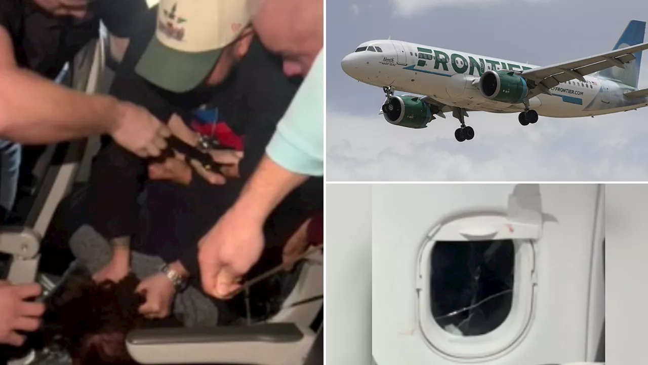 Frontier Passengers Subdue Raging Passenger Who Tried to Punch Airplane Window