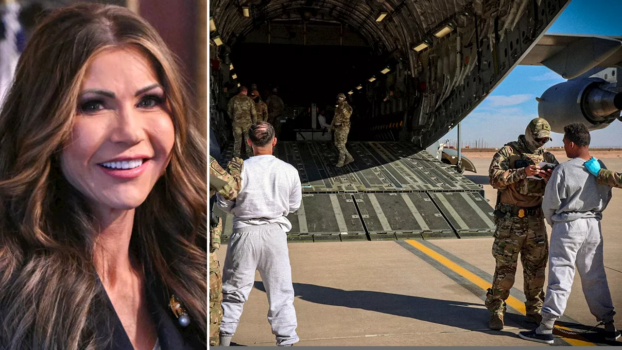 Noem reveals 2nd flight of 'dangerous criminal aliens' left for Gitmo ahead of her visit