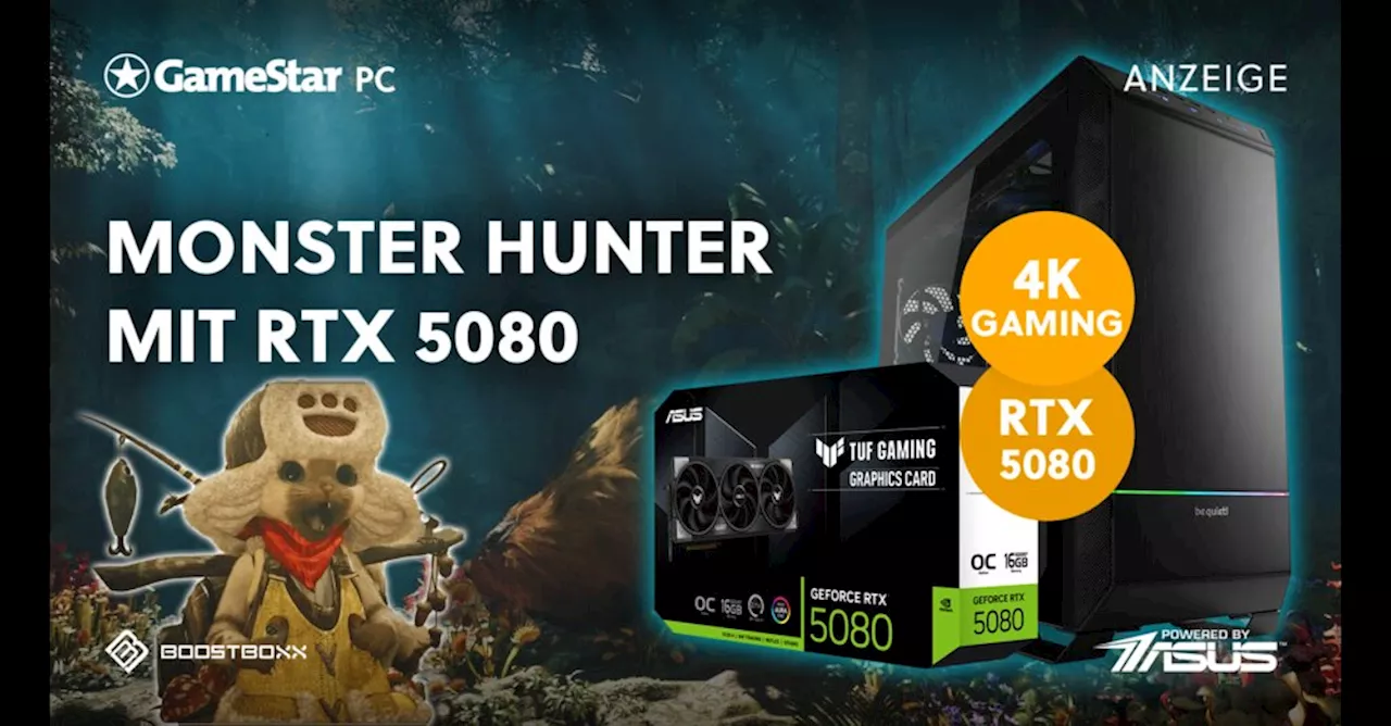 Alle sind auf der Jagd nach der RTX 5080, aber dieser Gaming-PC wartet darauf, dass ihr mit ihm auf Monsterjagd im neuen Monster Hunter geht