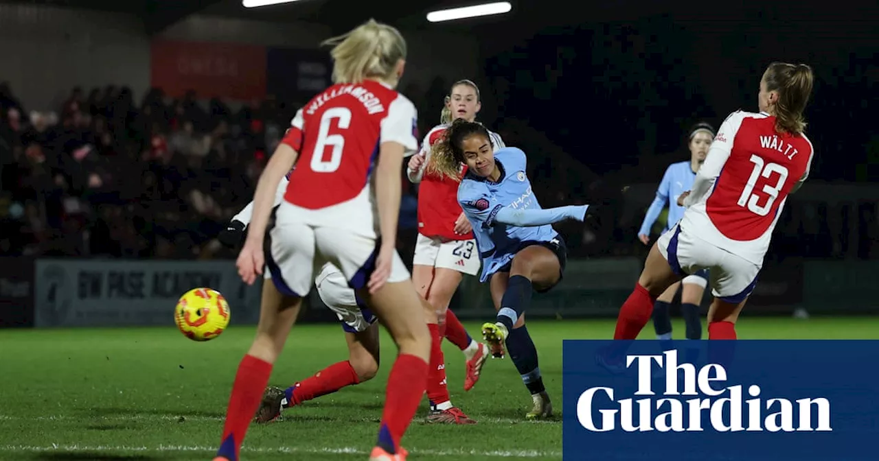 Manchester City into Women’s League Cup final as Fowler strike stuns Arsenal