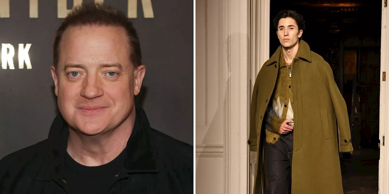 Brendan Fraser Cheers on Son Holden at Todd Snyder Fashion Show