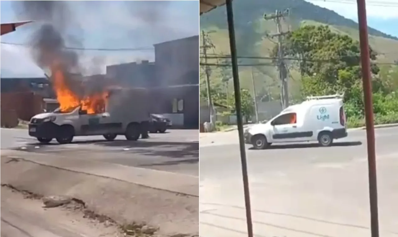 Criminosos Atacam Concessionária Light e Incendiaram Veículos em Nova Iguaçu