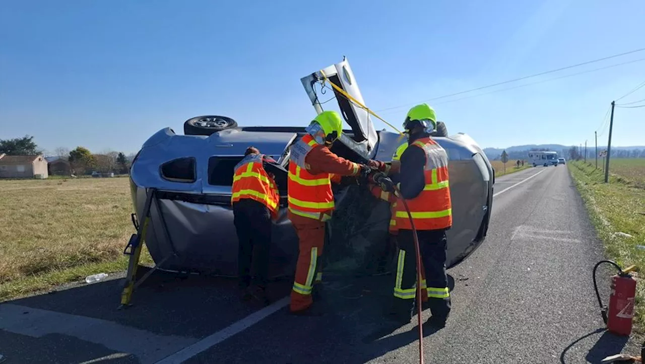 Peur sur la D87 : jeune automobiliste désincarcérée après accident