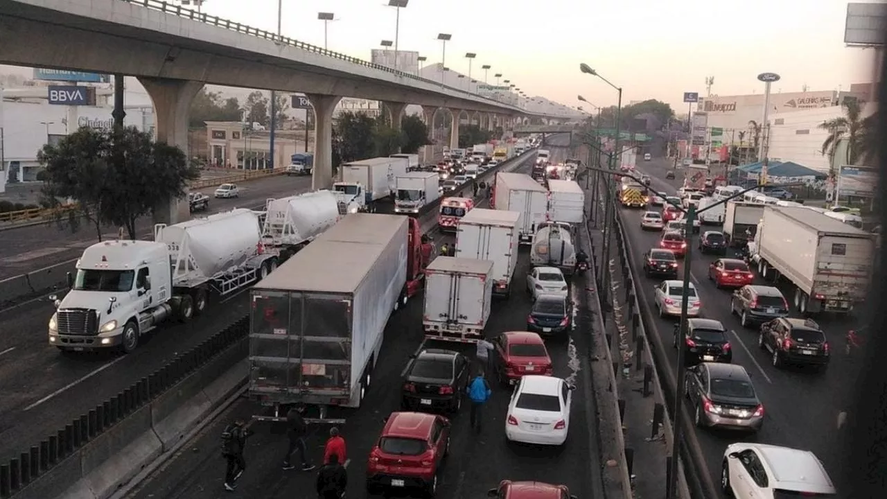 Bloqueo en la México-Querétaro: Transportistas colapsarán vialidades este viernes