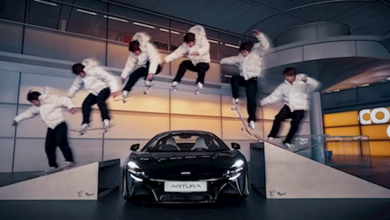 Olympian Yuto Horigome skates through McLaren HQ in high-speed collaboration