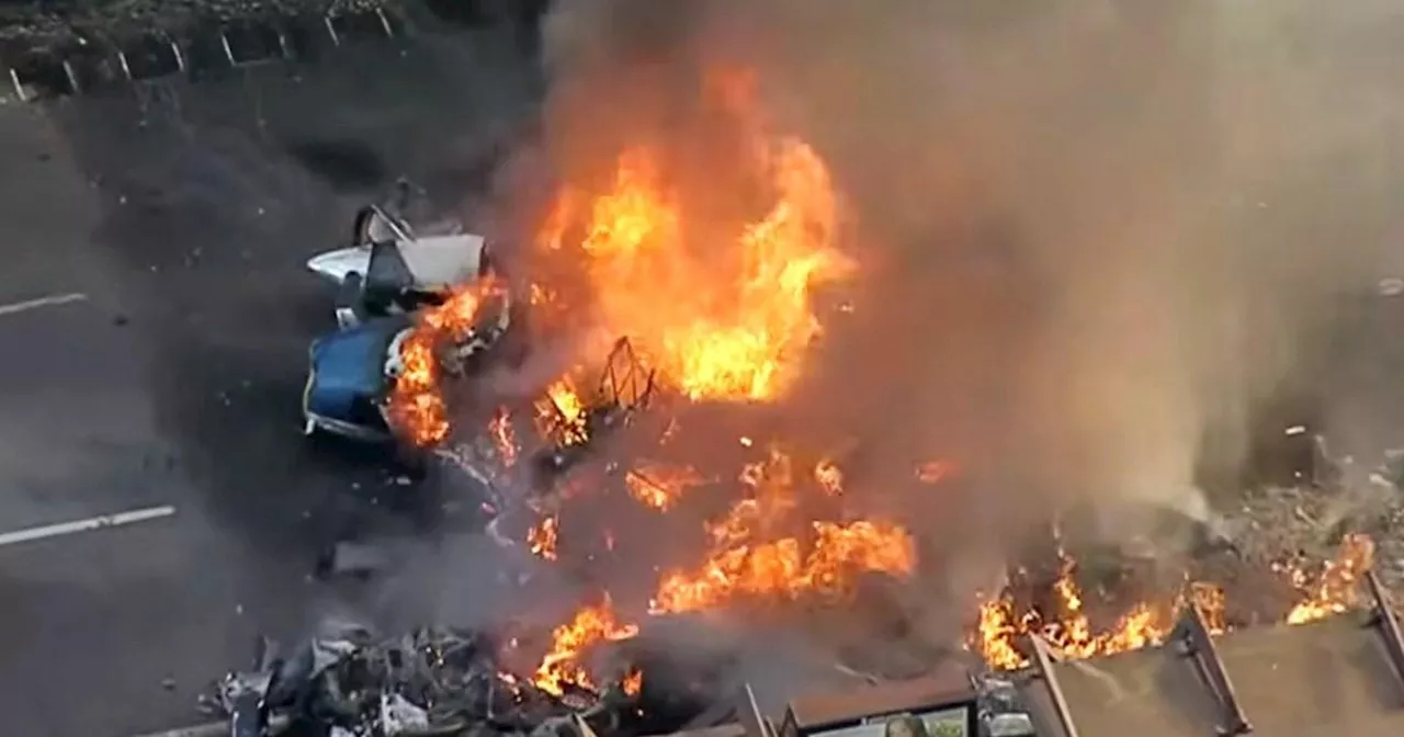 Plane crashes into bus in Sao Paulo trying to make emergency landing