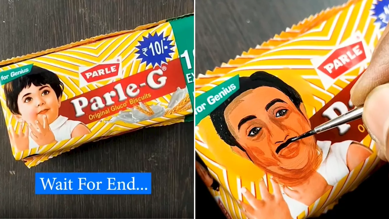 Parle-G पर जेठालाल का आर्ट, सोशल मीडिया पर वायरल हुआ!