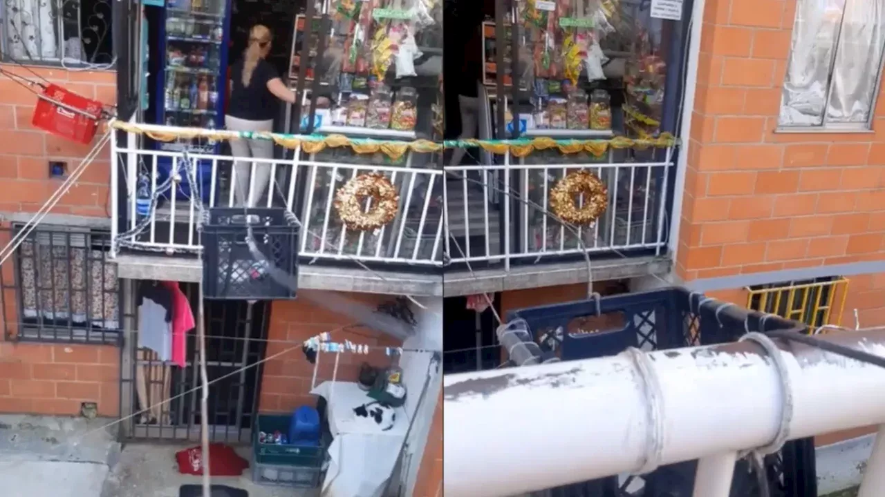 Colombiana tiene una tienda en el balcón de su apartamento y causa furor en internet: video