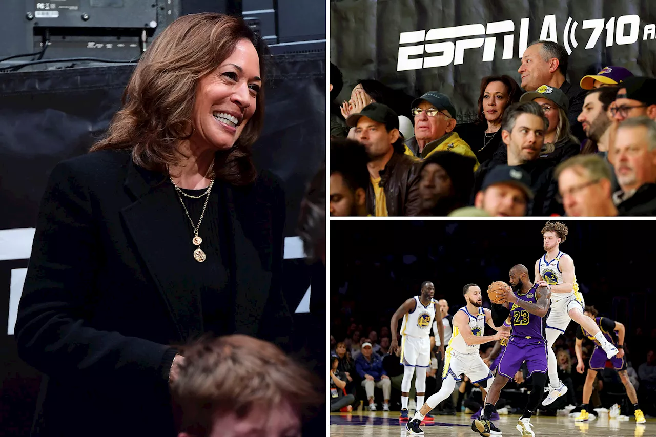 Out-of-work Kamala Harris showed up to Lakers game and 'nobody even cared' — as she sat in cheap seats