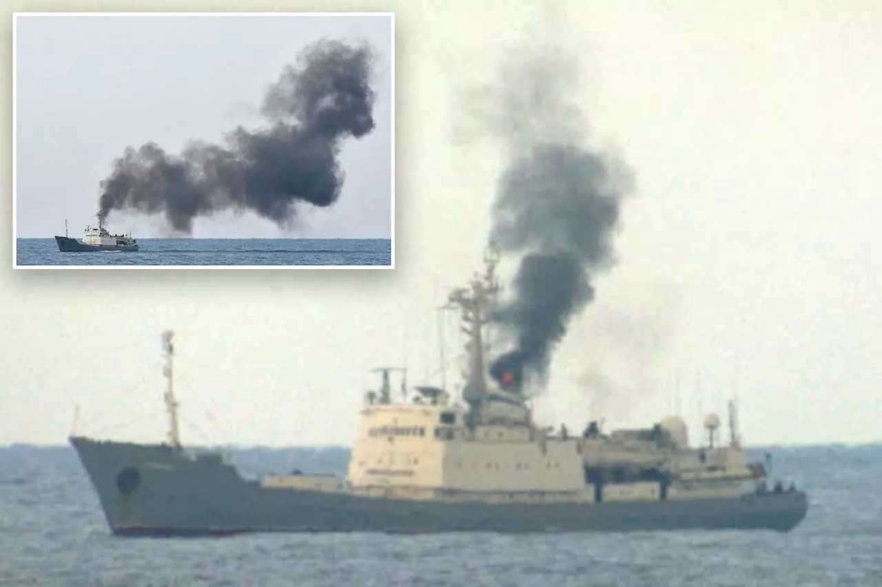 Russian Spy Ship Caught in Blaze Off Syrian Coast