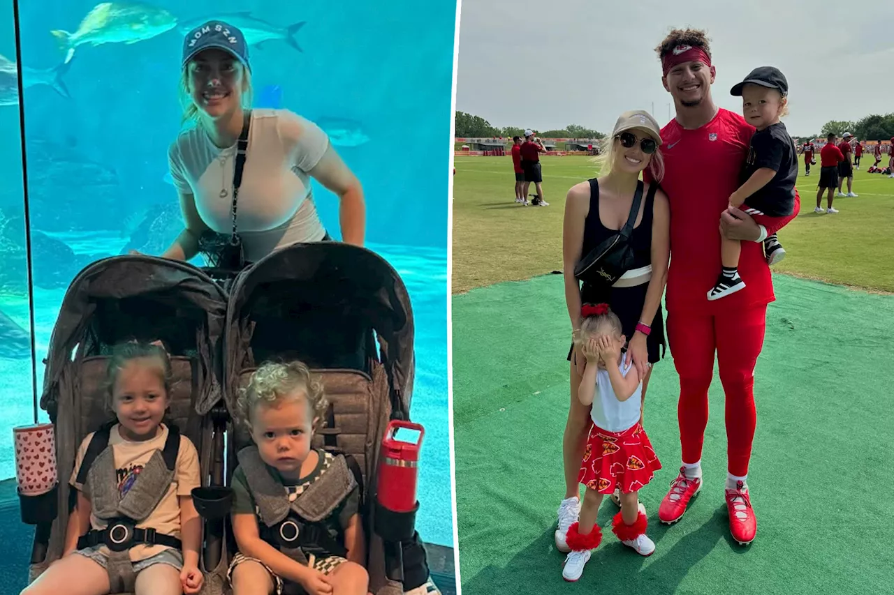 Brittany Mahomes and kids have day out at New Orleans aquarium ahead of Super Bowl 2025