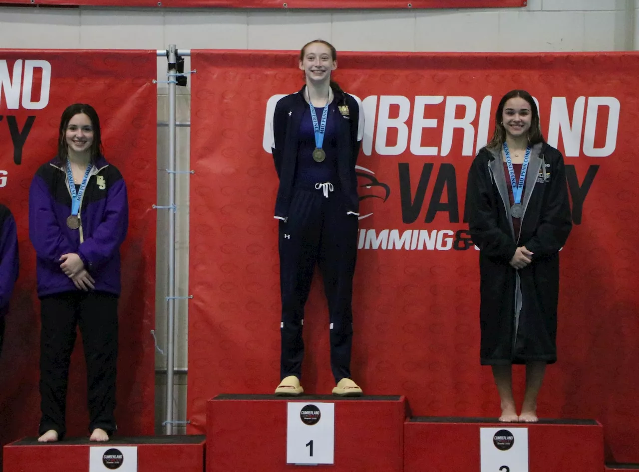 Marina Eshelman, Cayden McDonnell power Bishop McDevitt with Mid-Penn 2A diving titles