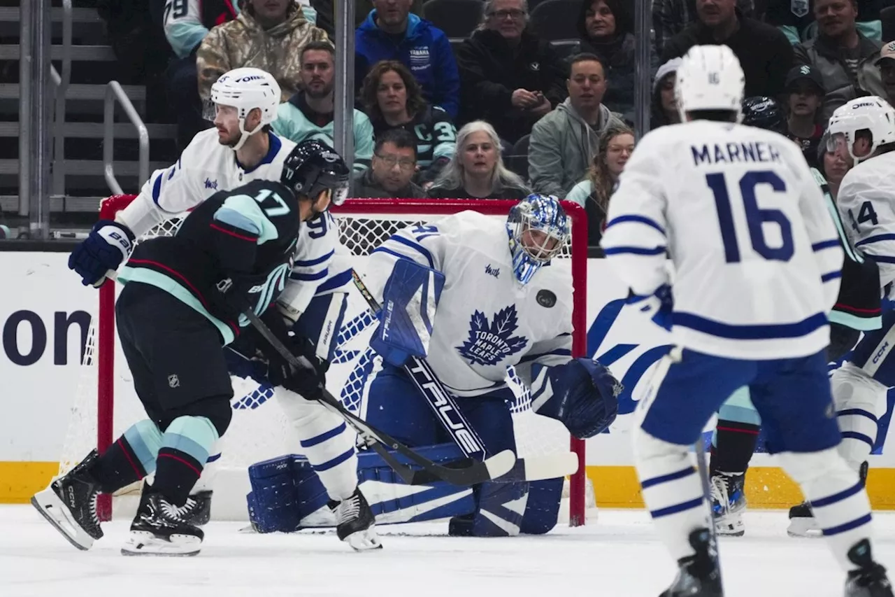 Maple Leafs Beat Kraken 3-1 Behind Stolarz's Strong Performance