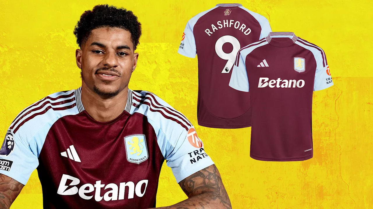 Marcus Rashford Aston Villa shirts on sale now ahead of potential debut in FA Cup...