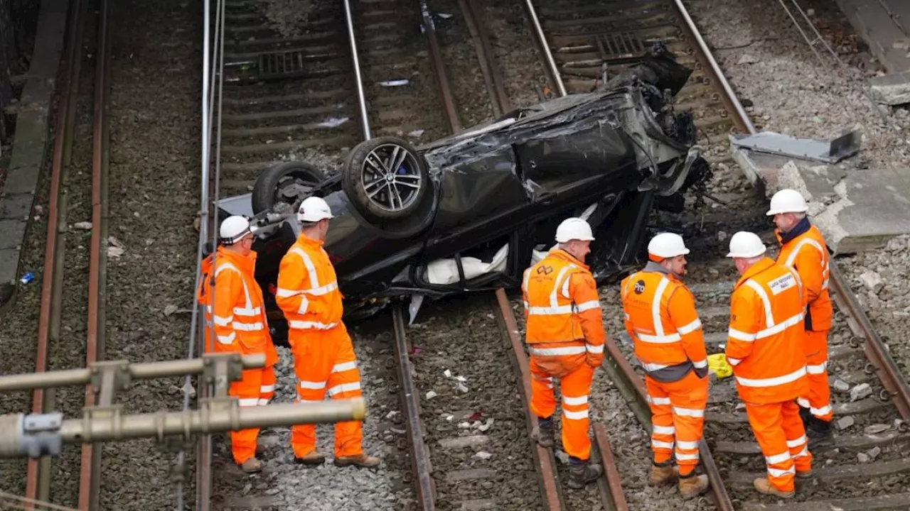 Drunk Driver Crashes Car onto Tracks, Causing Major Train Disruption