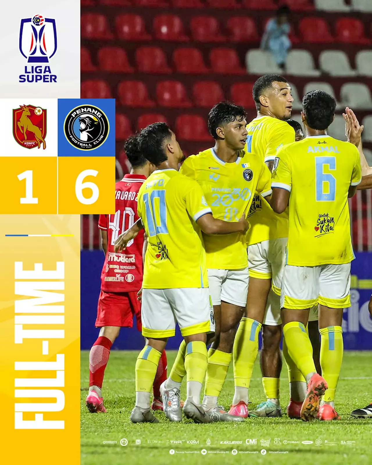 Penang FC Overwhelms Kelantan Darul Naim FC in Liga Super Clash