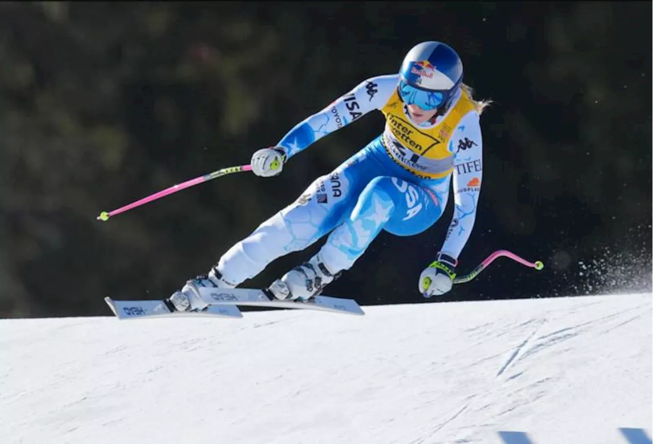 Johnson wins shock world downhill gold, US teammate Vonn 15th