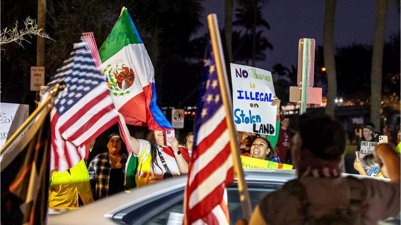 Manifestazione contro le politiche di Trump in Florida